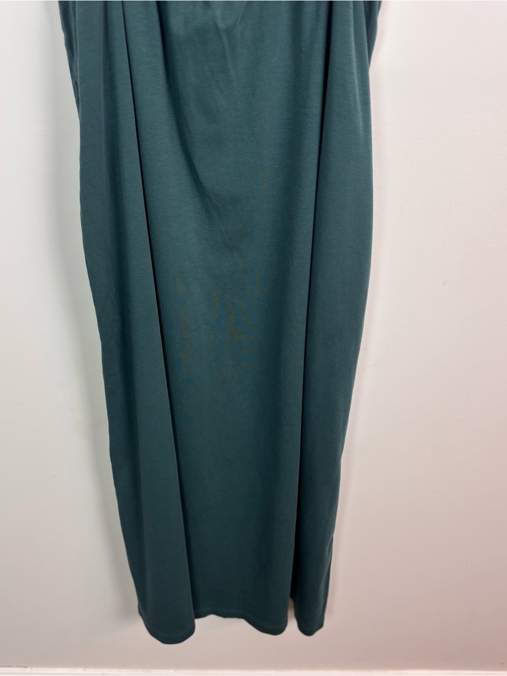 LAKE Pajama Ruffle Midi Nightgown Pima Cotton Ruffle Forest Green Size Large - Picture 6 of 7